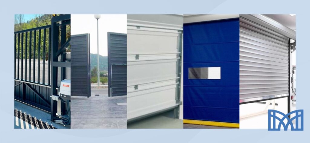 Tipos de puertas automáticas: corredera, batiente, seccional, rápida y enrollable