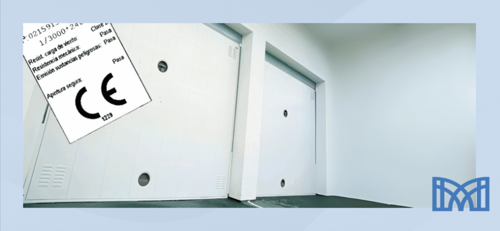 Etiqueta CE en puerta automática blanca: normativa y cumplimiento en León